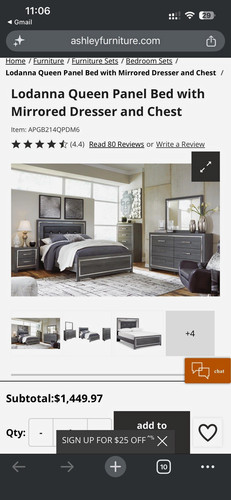 Ashley furniture lodanna - furniture, queen