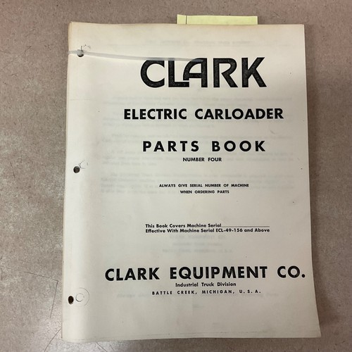 Clark electric carloader parts - clark,