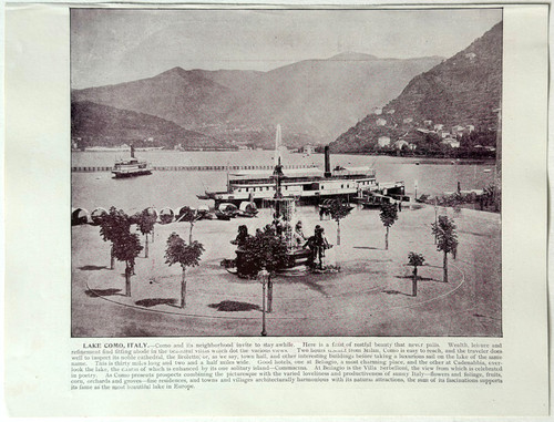 1890s lake como - lake, print