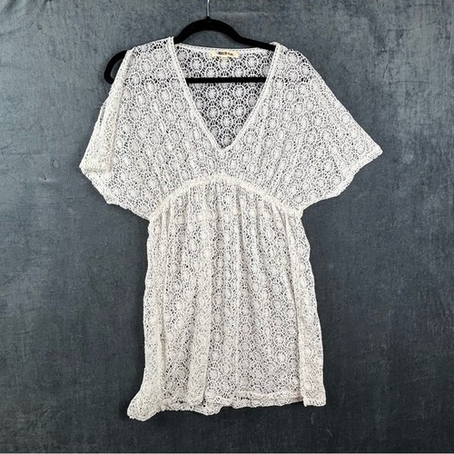 Miken cream lace swim cover - lace,