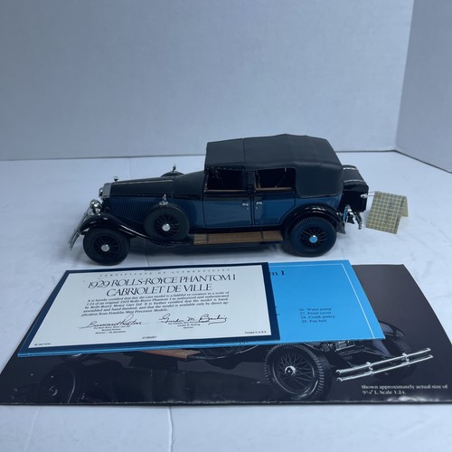 Franklin mint 1929 rolls - 1929, rolls-royce