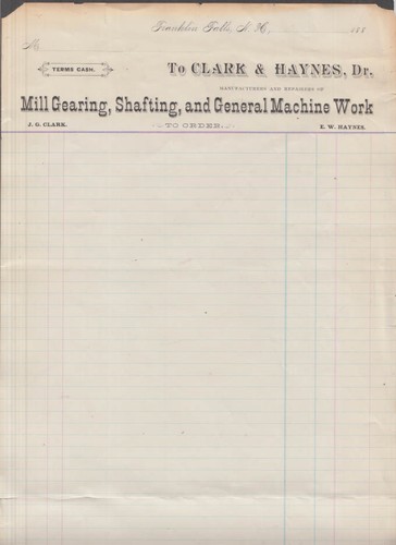 Clark haynes mill gearing - &,