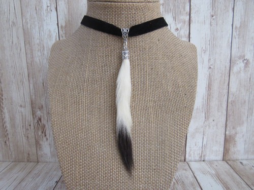 Ermine tail pendant weasel - pendant,
