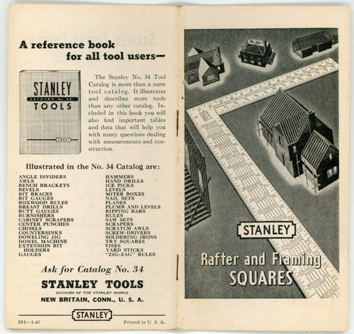 1947 stanley tools catalog - stanley,