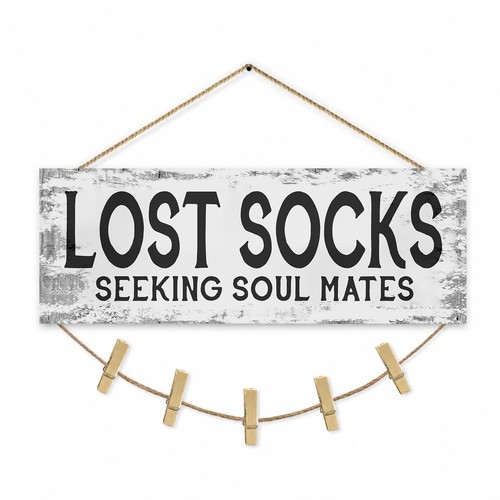 Lost socks laundry - room, sign