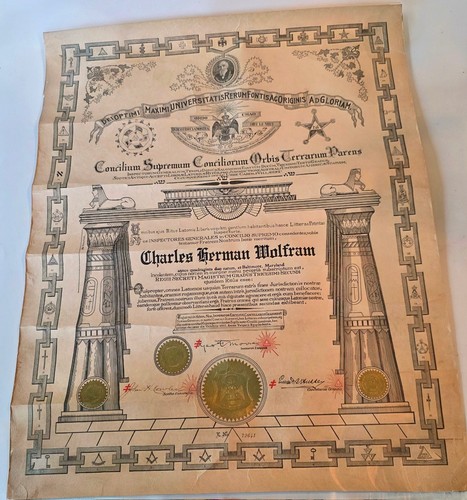 1915 masonic scottish rite - masonic,