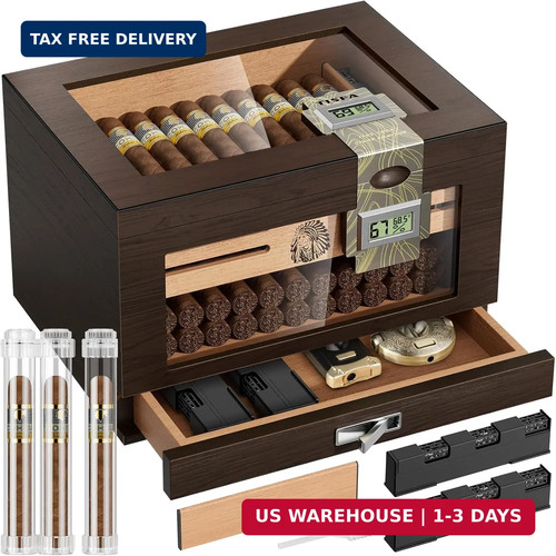 Large cedar cigar - cigar, humidor