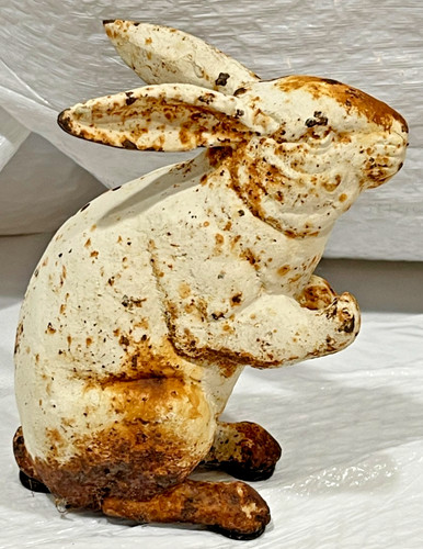 Antique cast iron bunny rabbit - antique,