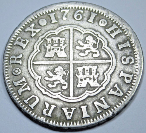 1761 spanish silver reales - 1761, 2