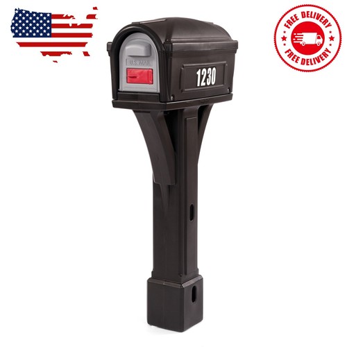 Classic black residential post - black,