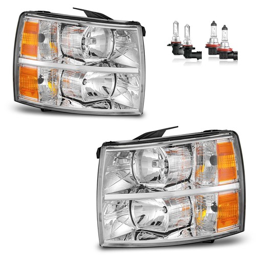 Pair headlights chrome for - headlights,