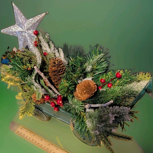 Vintage christmas green - vintage, metal