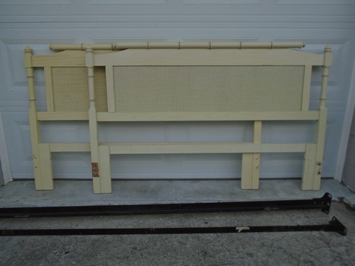 Low faux bamboo queen - faux, bed