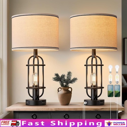 Black industrial table lamps - industrial,