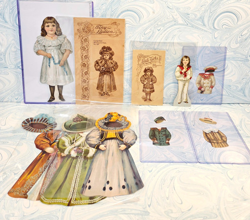 Antique paper dolls - paper, pre