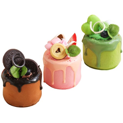 Pcs fake cupcakes - 3, artificial