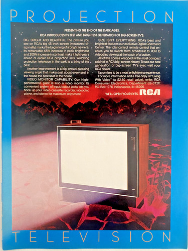 Rca projection television - rca,