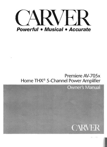 Carver 705x amplifier - carver,