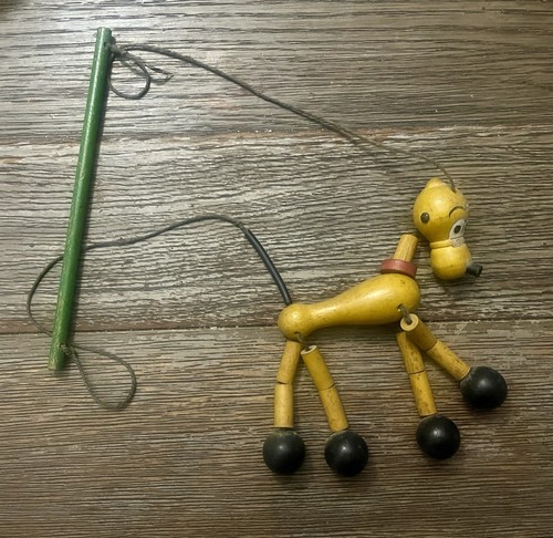 Vintage wood disney pluto dog - wood,