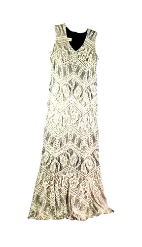 Vtg damianou dress gold - damianou,