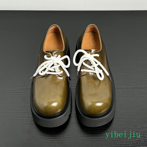 Men platform genuine leather - platform,