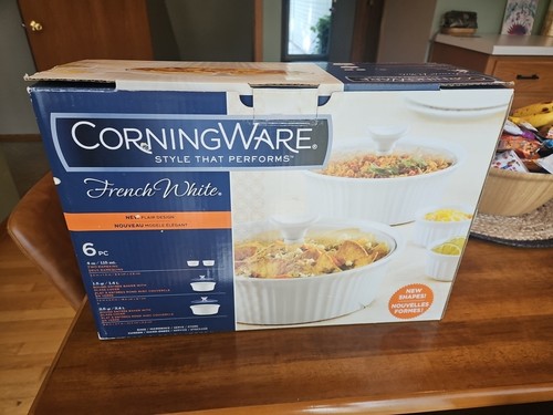 Corningware french white pc - 6,