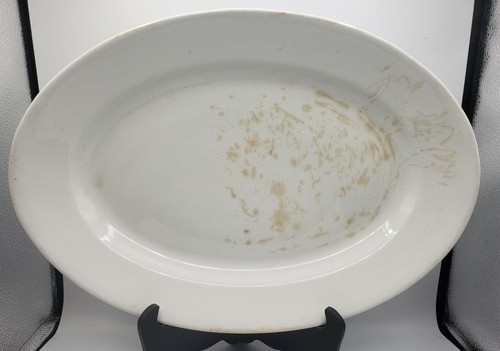 Large white ironstone oval - ironstone,