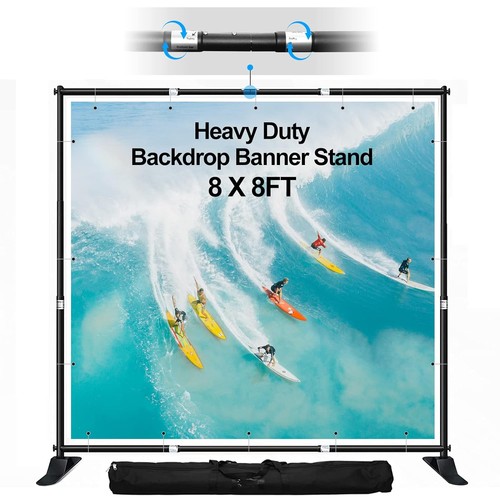 8x8ft backdrop banner - 8x8ft, stand