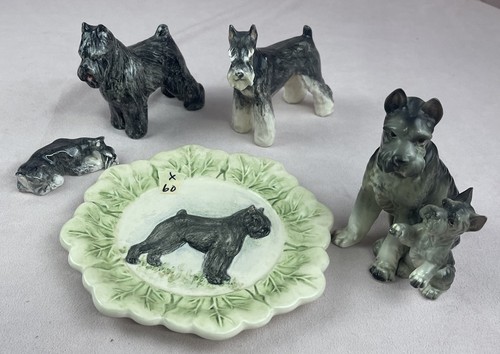 Schnauzer vintage figurines - schnauzer,