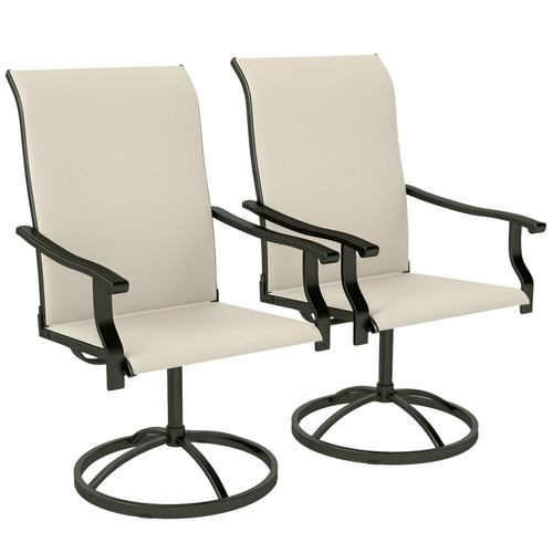 Patio swivel chairs set 2 - chairs,