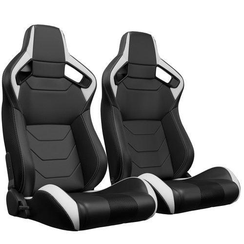 Racing bucket seats pair black - pair,