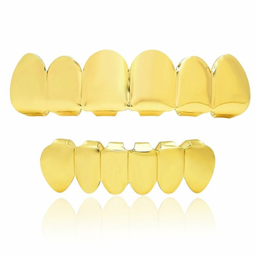 Custom 18k gold plated grillz - plated,