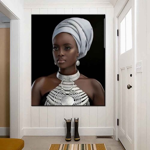African black woman - african, canvas