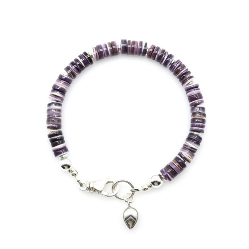 6mm purple wampum - 6mm, quahog