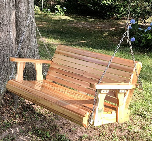 5ft wooden porch - porch, swing