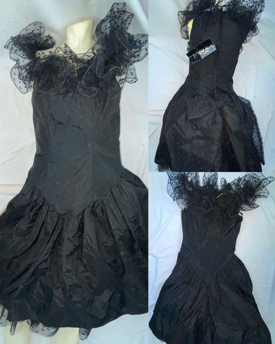 Vtg 80s womens black party - vtg,