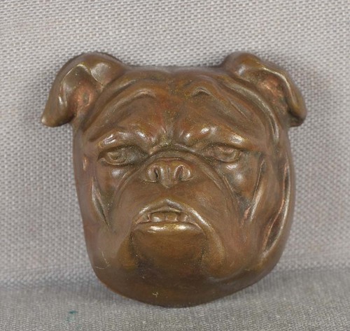 Vintage copper bulldog head - bulldog,