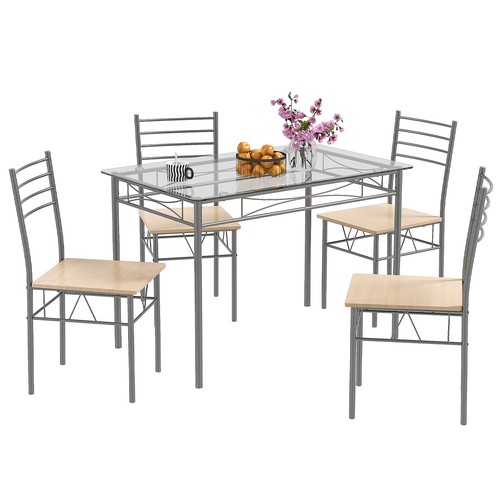 Piece dining set table - 5,