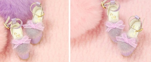 Lavender handmade fur flat - sk,