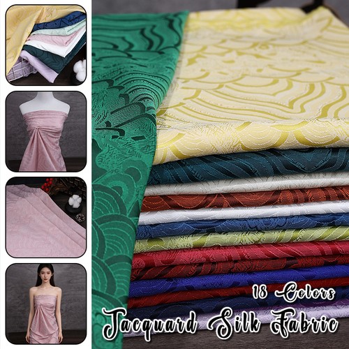 Chinese waves satin faux silk - waves,