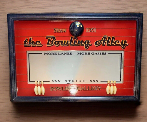 Bowling ball alley sign - bowling,