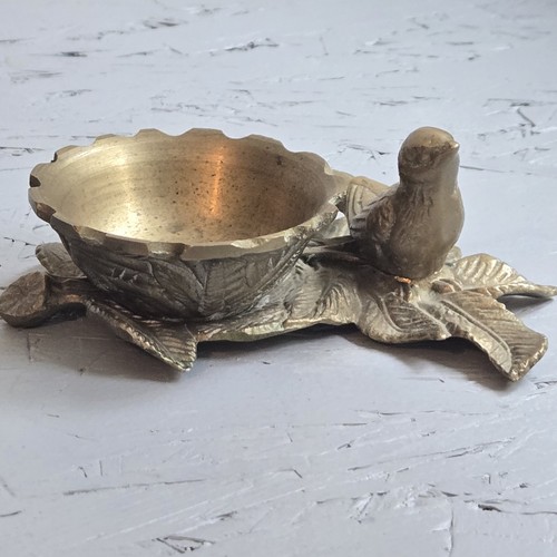 Vintage solid brass - solid, bird