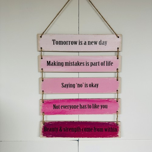 Pink wooden inspirational - pink,