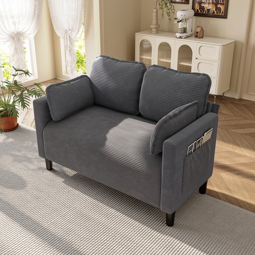 Compact seater corduroy sofa - compact,