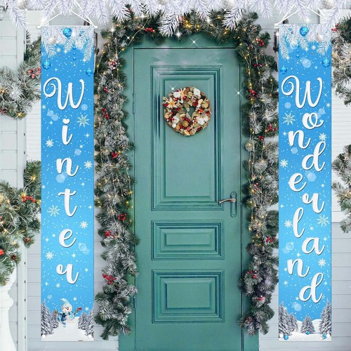 Winter snowflake porch banner - winter,