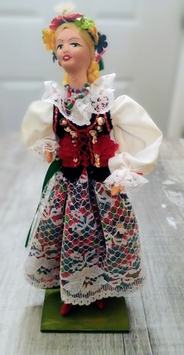 Vtg polish folk doll - polish,