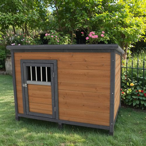 Large solid wood dog house - 45"large,