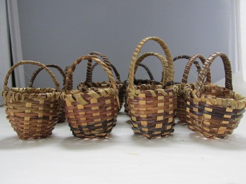 Miniature baskets wicker ratan - miniature, wicker/ratan