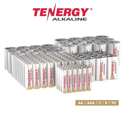 Tenergy alkaline aaa d - aa, 9v