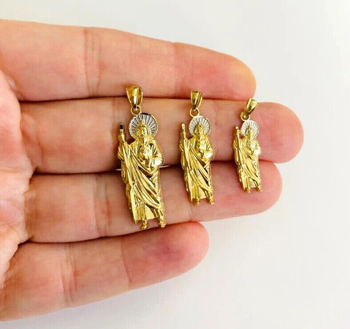 14k solid gold saint - 14k,